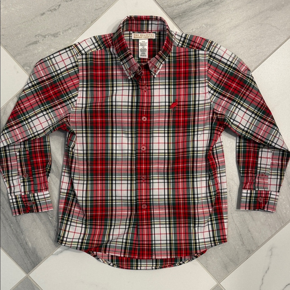 TBBC Boys Holiday Plaid Shirt